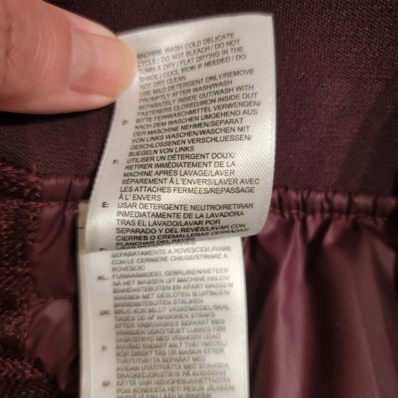 Adidas by Stella McCartney Train Track Pants Size Medium Burgundy Zip Bottom NWT - Picture 8 of 8